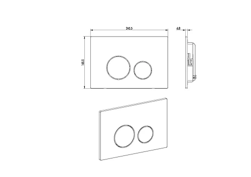 Клавиша смыва Boheme CHROME 649-CR ульраплоская Клавиша смыва Boheme CHROME 649-CR ульраплоская