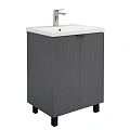 Тумба с раковиной Comforty Лима-60Н 00-00019240 антрацит раковина Como 60 Тумба с раковиной Comforty Лима-60Н 00-00019240 антрацит раковина Como 60