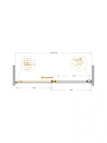 Душевая дверь CEZARES PLANE-BF-1-150-C-CR 150 см Душевая дверь CEZARES PLANE-BF-1-150-C-CR 150 см