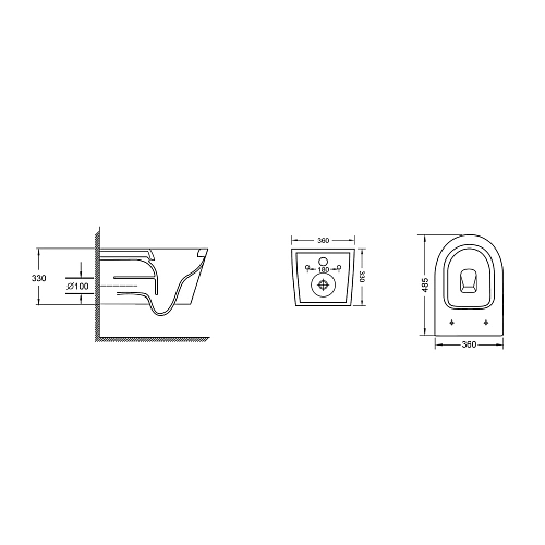 Унитаз подвесной GROSSMAN GR-4477BMSQ 485x360x330 черный матовый безободковый смыв торнадо бесшумный с сиденьем Унитаз подвесной GROSSMAN GR-4477BMSQ 485x360x330 черный матовый безободковый смыв торнадо бесшумный с сиденьем