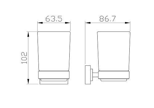 Стакан Wonzon & Woghand хром (WW-9721) Стакан Wonzon & Woghand хром (WW-9721)