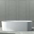 Ванна отдельностоящая ABBER AS9614 180x75 универсальная, белая матовая, искусственный камень Ванна отдельностоящая ABBER AS9614 180x75 универсальная, белая матовая, искусственный камень