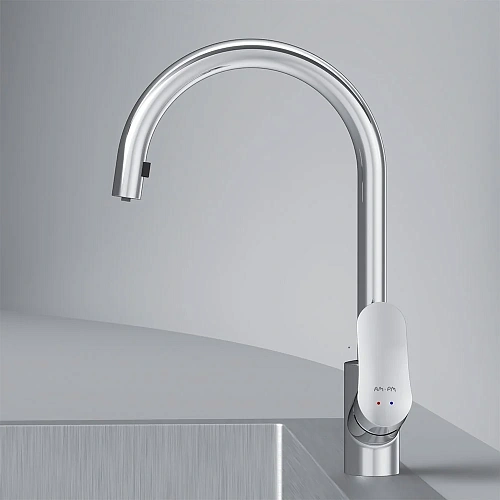 Смеситель для кухни AM.PM Like F8012000 с вытяжным изливом, хром Смеситель для кухни AM.PM Like F8012000 с вытяжным изливом, хром