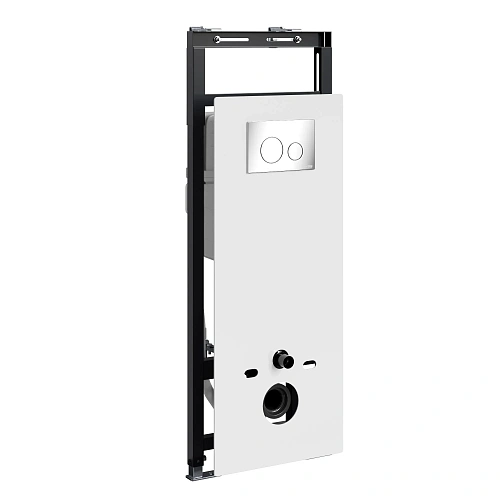 Инсталляция для унитаза WasserKRAFT Salm 27TLT.010.ME.WH.CH02 с клавишей смыва хром Инсталляция для унитаза WasserKRAFT Salm 27TLT.010.ME.WH.CH02 с клавишей смыва хром