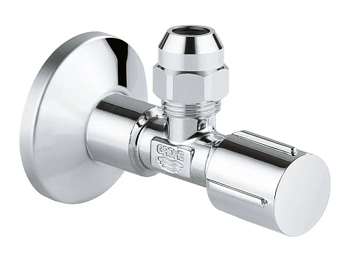Вентиль угловой GROHE 1/2″-3/8″ для подключения смесителей, хром (22039000) Вентиль угловой GROHE 1/2″-3/8″ для подключения смесителей, хром (22039000)