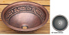 Картинка анонса товара «раковина медная bronze de luxe r108, цвет - oil rubbed bronze (потертая бронза), 42 х 42 х 15 см r108_oil_rubbed_bronze»