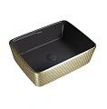 Раковина GROSSMAN Color GR-3016GBR (480x370x130) золото черная внутри Раковина GROSSMAN Color GR-3016GBR (480x370x130) золото черная внутри