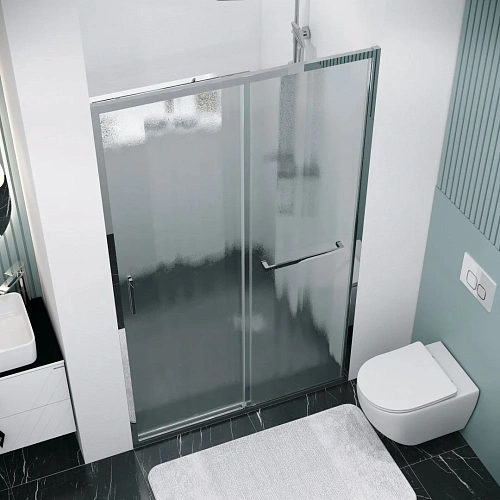 Душевая дверь GROSSMAN Style 100.K33.05.110.10.02 (110x195) хром, стекло шиншилла Душевая дверь GROSSMAN Style 100.K33.05.110.10.02 (110x195) хром, стекло шиншилла