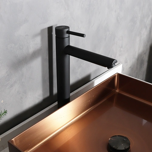 Смеситель для раковины Gid Berlin SS080-BM-D SS080BMD черный матовый Смеситель для раковины Gid Berlin SS080-BM-D SS080BMD черный матовый