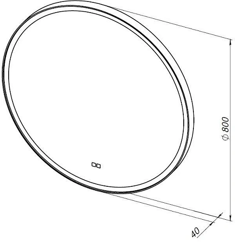 Зеркало Aquanet Тренд 80 черный 00316653 Зеркало Aquanet Тренд 80 черный 00316653