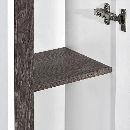 Шкаф-пенал Aquaton Рене белый, грецкий орех 1A222003NRC80 Шкаф-пенал Aquaton Рене белый, грецкий орех 1A222003NRC80