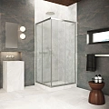 Душевой уголок Vegas-glass ZA Protec 70 04 02 700x700 мм, профиль никель, стекло шиншилла Душевой уголок Vegas-glass ZA Protec 70 04 02 700x700 мм, профиль никель, стекло шиншилла