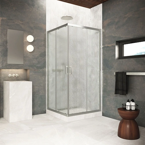 Душевой уголок Vegas-glass ZA Protec 70 04 02 700x700 мм, профиль никель, стекло шиншилла Душевой уголок Vegas-glass ZA Protec 70 04 02 700x700 мм, профиль никель, стекло шиншилла