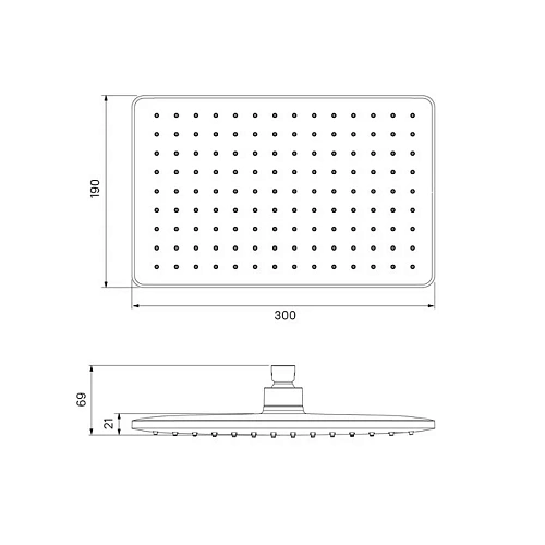 Верхний душ Iddis Slide (SLI31BPi64) прямоугольная, матовый черный Верхний душ Iddis Slide (SLI31BPi64) прямоугольная, матовый черный