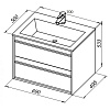 Тумба с раковиной Aquanet Lino 70 Дуб Веллингтон 00271946 Тумба с раковиной Aquanet Lino 70 Дуб Веллингтон 00271946