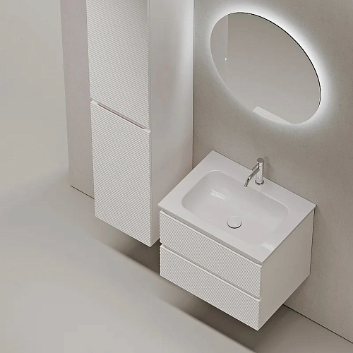 Тумба под раковину Sancos Folk FL60W 590х445х500 Bianco, подвесная Тумба под раковину Sancos Folk FL60W 590х445х500 Bianco, подвесная