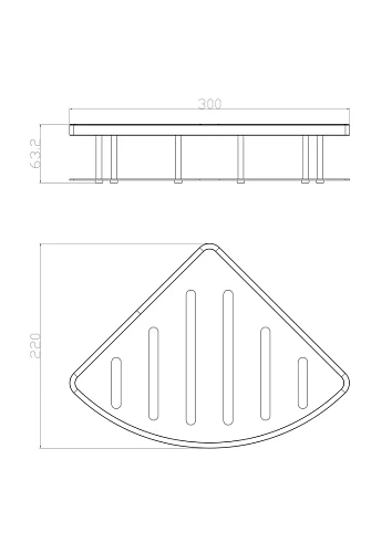 Полка Wonzon & Woghand угловая, хром (WW-4132) Полка Wonzon & Woghand угловая, хром (WW-4132)