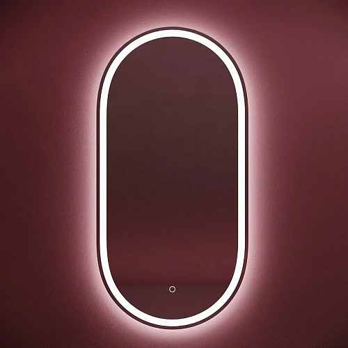 Зеркало Sancos Oval OV45F 450х900 фронтальная подсветка с сенсорным управлением Зеркало Sancos Oval OV45F 450х900 фронтальная подсветка с сенсорным управлением