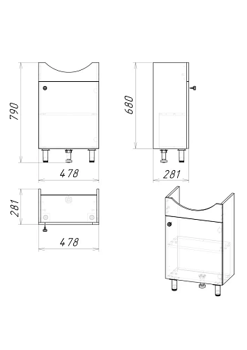 Комплект мебели GROSSMAN ЭКО-52 3 в 1 белый 105205 Комплект мебели GROSSMAN ЭКО-52 3 в 1 белый 105205
