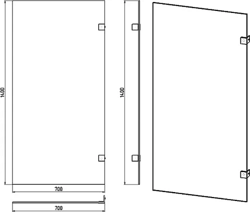 Шторка на ванну DIWO Брянск неподвижная, 70х140, профиль хром глянцевый, тонированное стекло 583146 Шторка на ванну DIWO Брянск неподвижная, 70х140, профиль хром глянцевый, тонированное стекло 583146