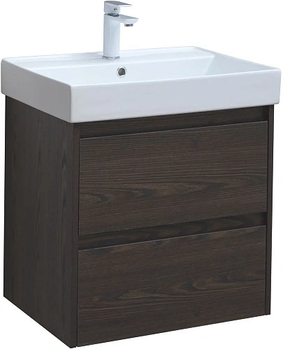 Тумба под раковину Aquanet Nova Lite 60 дуб черный (2 ящика) 00287894 Тумба под раковину Aquanet Nova Lite 60 дуб черный (2 ящика) 00287894