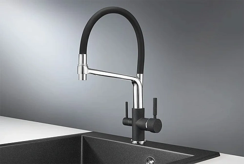 Смеситель для кухни GRANULA (0083, ЧЁРНЫЙ) Смеситель для кухни GRANULA (0083, ЧЁРНЫЙ)