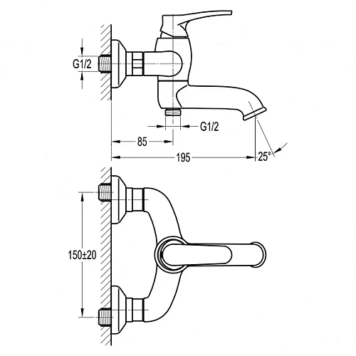 Смеситель для ванны Swedbe Terracotta 2551 Смеситель для ванны Swedbe Terracotta 2551