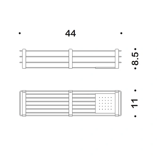 Полка Colombo Angolari B9633.HPS1 44 см, PVD нержавеющая сталь Полка Colombo Angolari B9633.HPS1 44 см, PVD нержавеющая сталь