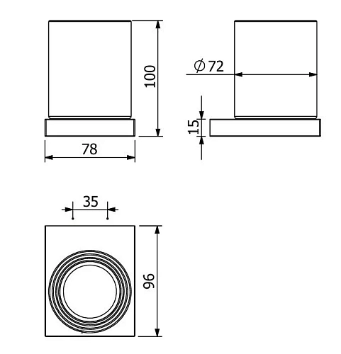 Стакан Kludi VELA C 31975N1 брашированная бронза Стакан Kludi VELA C 31975N1 брашированная бронза
