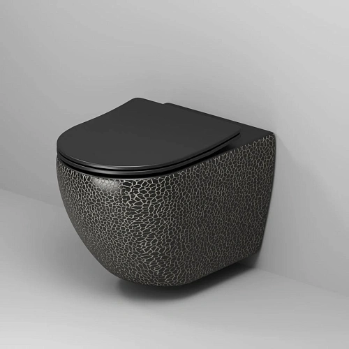 Унитаз подвесной GROSSMAN GR-4411BBLS Color 550x365x395 черный безободковый с сиденьем Унитаз подвесной GROSSMAN GR-4411BBLS Color 550x365x395 черный безободковый с сиденьем