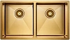 Кухонная мойка Paulmark AISI304 DOPPLET PM507844-BG брашированное золото 780х440мм