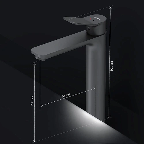 Смеситель для раковины AM.PM X-Joy F85A92022 высокий, черный Смеситель для раковины AM.PM X-Joy F85A92022 высокий, черный