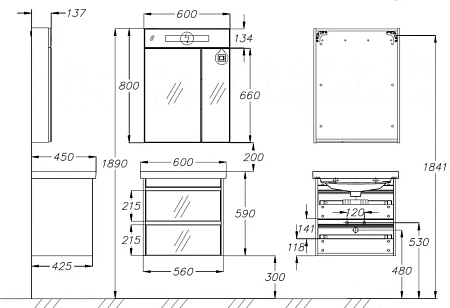 Тумба под раковину Opadiris Фреш 60 белый 00-00002820 Тумба под раковину Opadiris Фреш 60 белый 00-00002820