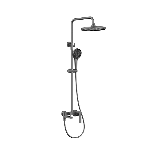 Душевая система Vincea VSFS-413GM с изливом, вороненая сталь Душевая система Vincea VSFS-413GM с изливом, вороненая сталь