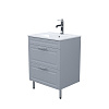 Картинка анонса товара «тумба с раковиной iddis oxford (oxf60l0i95k) напольная, 60 см, светло-серый»