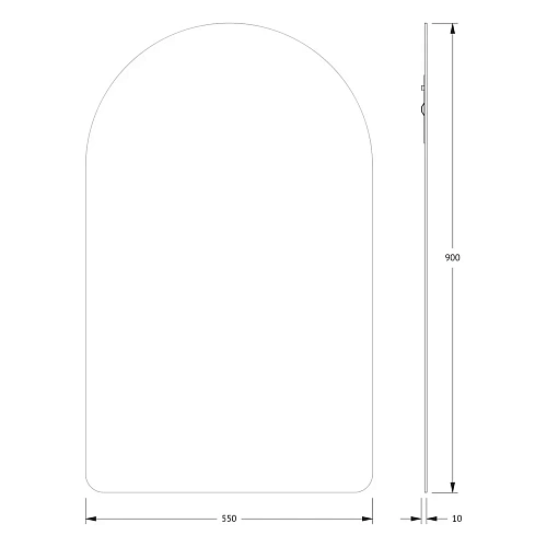 Зеркало Evoform Primary BY 0014 55х90 см со шлифованной кромкой Зеркало Evoform Primary BY 0014 55х90 см со шлифованной кромкой