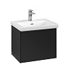 Картинка анонса товара «тумба под раковину villeroy &amp; boch subway 3.0 с подсветкой volcano black / volcano black c579l0vl»