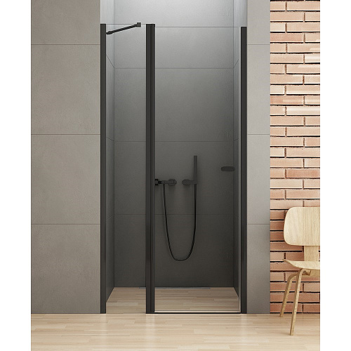 Душевая дверь NEW TRENDY NEW SOLEO BLACK одинарные 90x195 D-0241A (черный) Душевая дверь NEW TRENDY NEW SOLEO BLACK одинарные 90x195 D-0241A (черный)