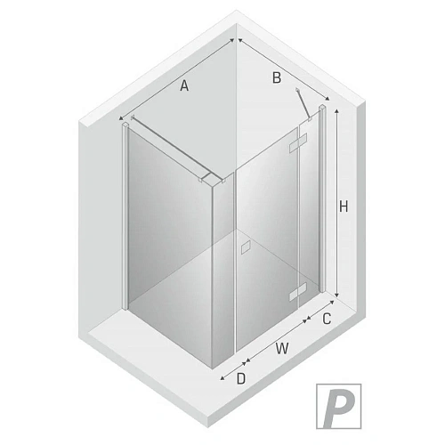 Душевой уголок NEW TRENDY REFLEXA PLUS R 150x90x200 EXK-1229 хром Душевой уголок NEW TRENDY REFLEXA PLUS R 150x90x200 EXK-1229 хром