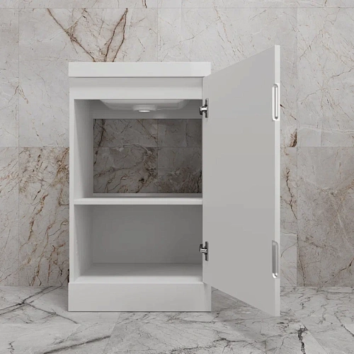 Тумба под раковину Style Line МОНО 50 см ЛС-00002450 напольная, белый матовый Тумба под раковину Style Line МОНО 50 см ЛС-00002450 напольная, белый матовый