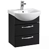 Картинка анонса товара «тумба с раковиной aquaton ария 50 м (1a1400k0aa950) черный глянец»