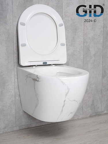 Унитаз подвесной Gid Ws2198 (СС) 62228Y под камень глянцевый 49x36x35.5 с крышкой микролифт Унитаз подвесной Gid Ws2198 (СС) 62228Y под камень глянцевый 49x36x35.5 с крышкой микролифт