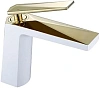 Смеситель для раковины Boheme Venturo белый-золото 381-W
