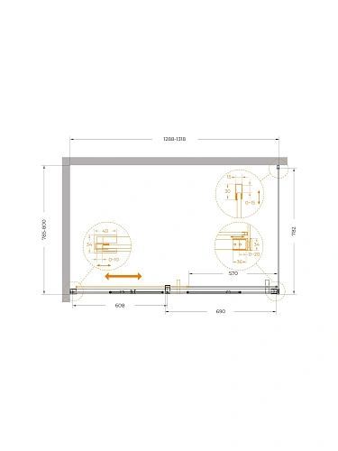 Душевой уголок CEZARES PLANE-AH-1-130/80-C-IN 130x80 см Душевой уголок CEZARES PLANE-AH-1-130/80-C-IN 130x80 см