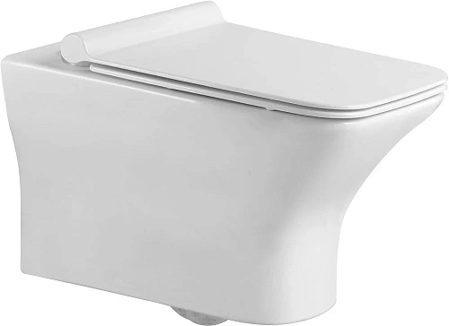 Комплект Унитаз подвесной STWORKI Вестерос VS-01up безободковый, с микролифтом, встроенный, фарфоров 550499 Комплект Унитаз подвесной STWORKI Вестерос VS-01up безободковый, с микролифтом, встроенный, фарфоров 550499