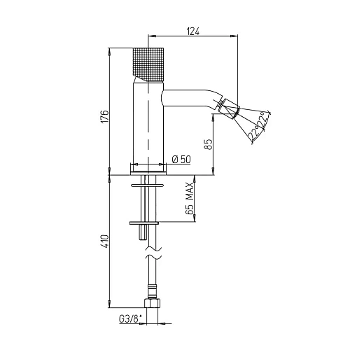 Смеситель для биде Paini Cox Grip 7GPJ304 матовое золото Смеситель для биде Paini Cox Grip 7GPJ304 матовое золото