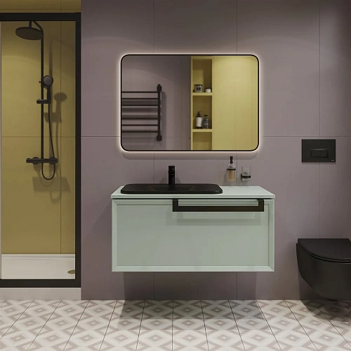 Зеркало DIWO Кострома 100 черное, с подсветкой светодиодной, инфракрасный выключатель, прямоугольное 543511 Зеркало DIWO Кострома 100 черное, с подсветкой светодиодной, инфракрасный выключатель, прямоугольное 543511