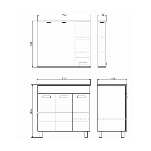 Зеркальный шкаф Comforty Модена 90М 00-00001641 белый Зеркальный шкаф Comforty Модена 90М 00-00001641 белый