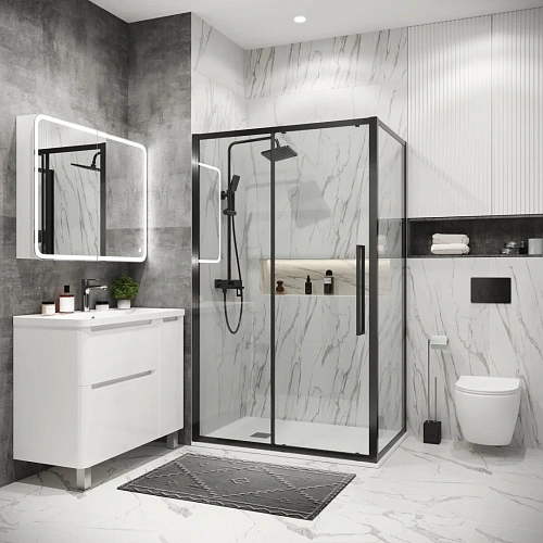 Боковая стенка GROSSMAN Cosmo 200.K33.02.80.42.00 (80x195) графит сатин, стекло прозрачное Боковая стенка GROSSMAN Cosmo 200.K33.02.80.42.00 (80x195) графит сатин, стекло прозрачное