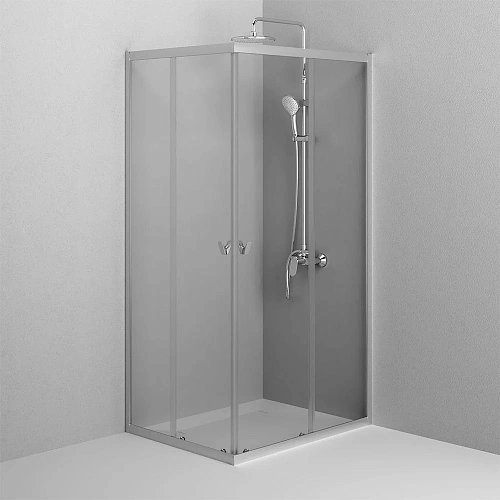 Душевой уголок AM.PM Sunny W87G-403-10080-MT 100x80 серебро, стекло прозрачное Душевой уголок AM.PM Sunny W87G-403-10080-MT 100x80 серебро, стекло прозрачное